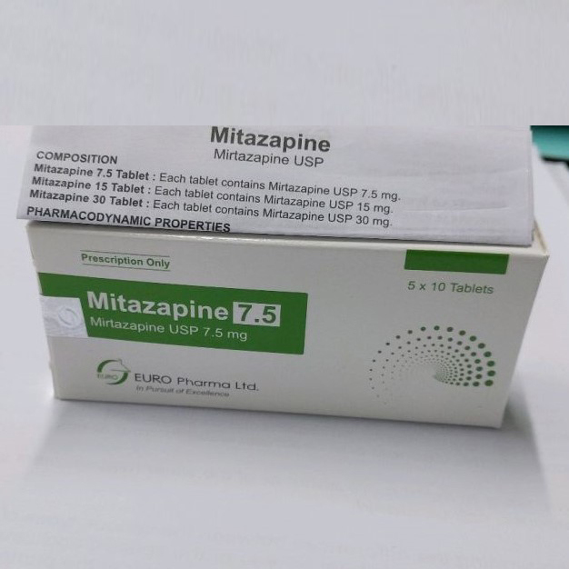 Pack Image: Mitazapine 7.5 mg Tablet (5 x 10)