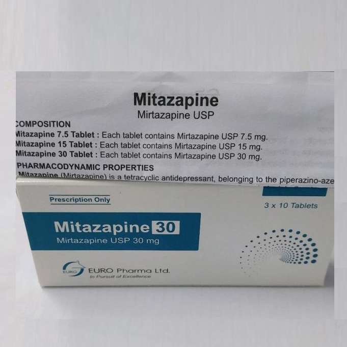 Pack Image: Mitazapine 30 mg Tablet (3 x 10)