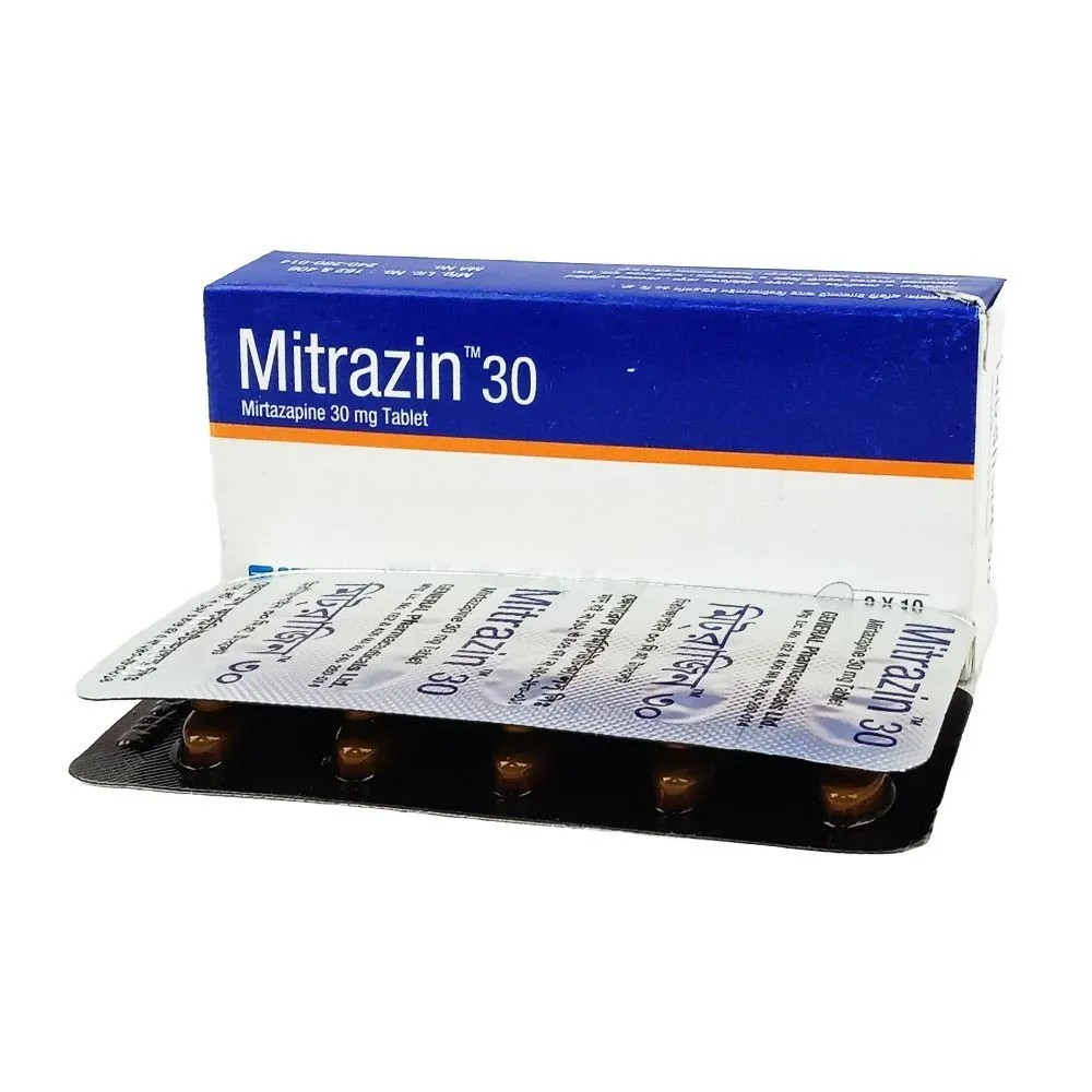 Pack Image: Mitrazin 30 mg Tablet (3 x 10)