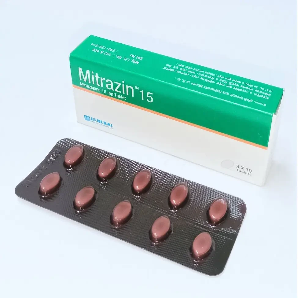 Pack Image: Mitrazin 15 mg Tablet (3 x 10)