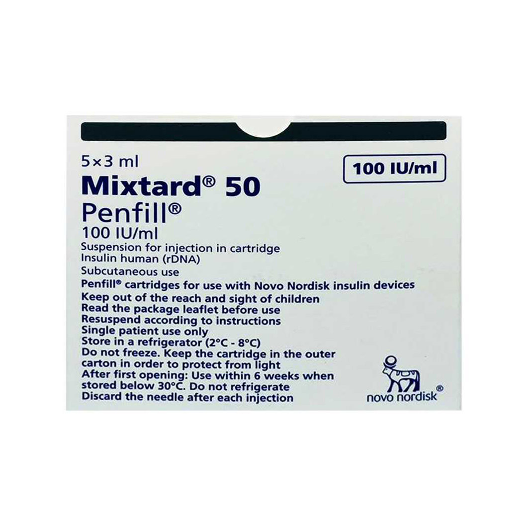 Pack Image: Mixtard 50 50% 50% Injection (3 ml penfill)