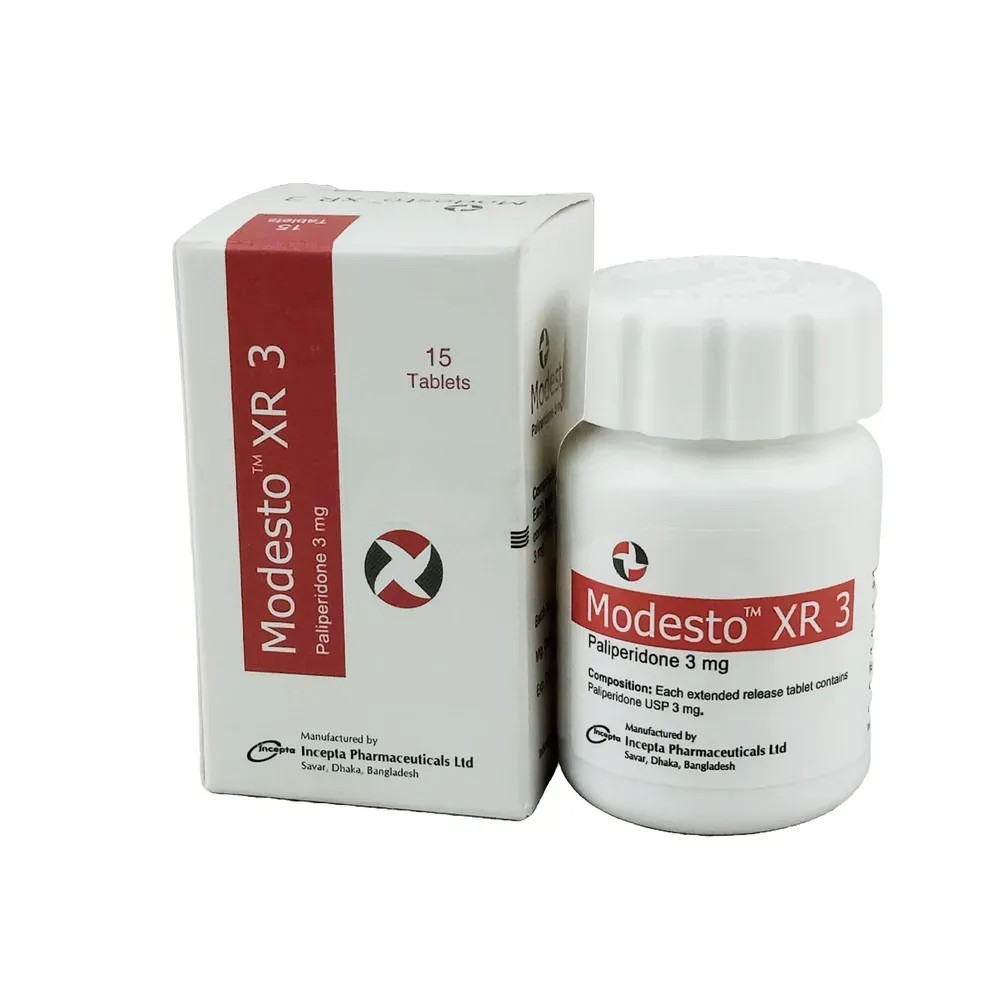Pack Image: Modesto XR 3 mg Tablet (1 x 15)