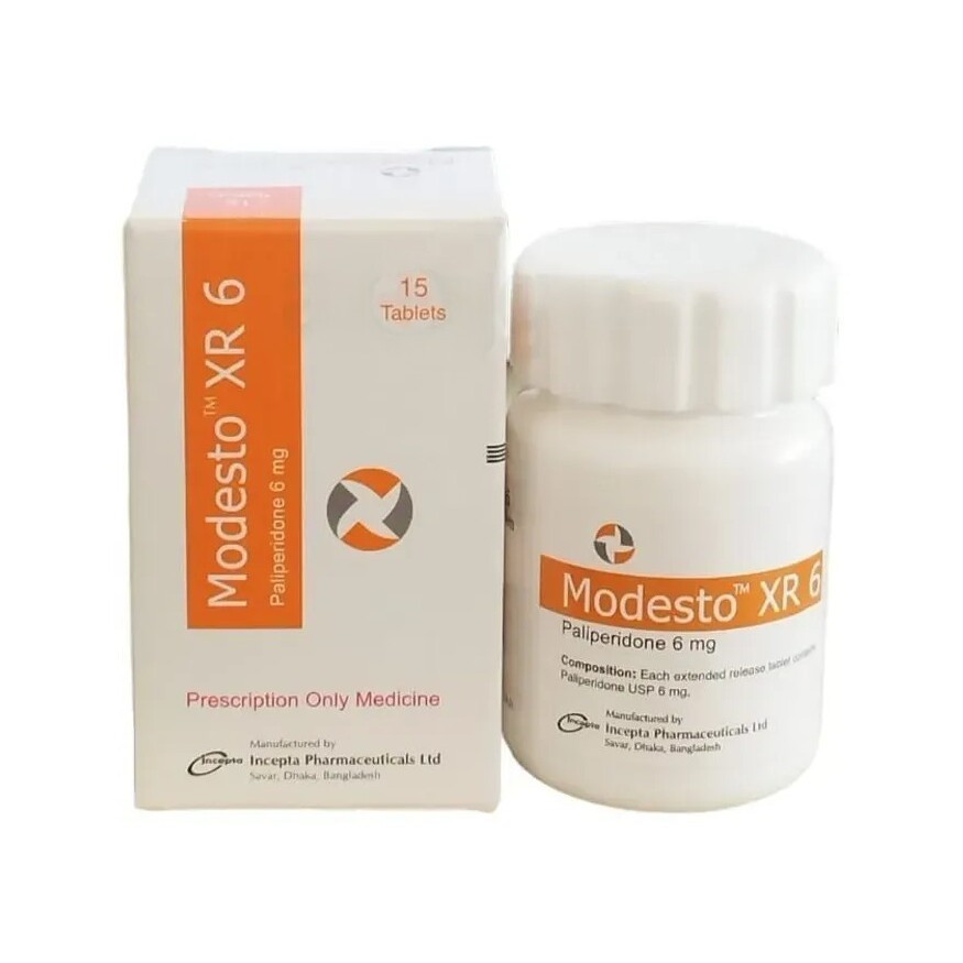 Pack Image: Modesto XR 6 mg Tablet (1 x 15)