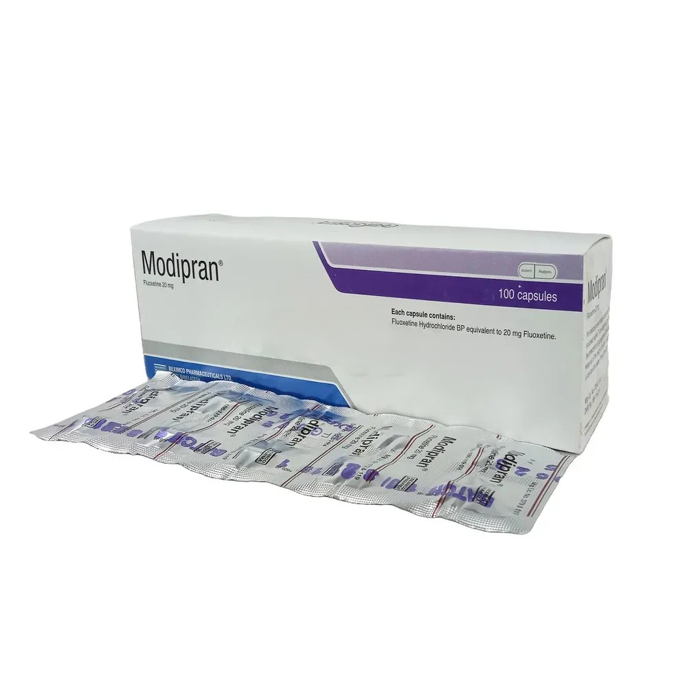Pack Image: Modipran 20 mg Capsule (10 x 10)