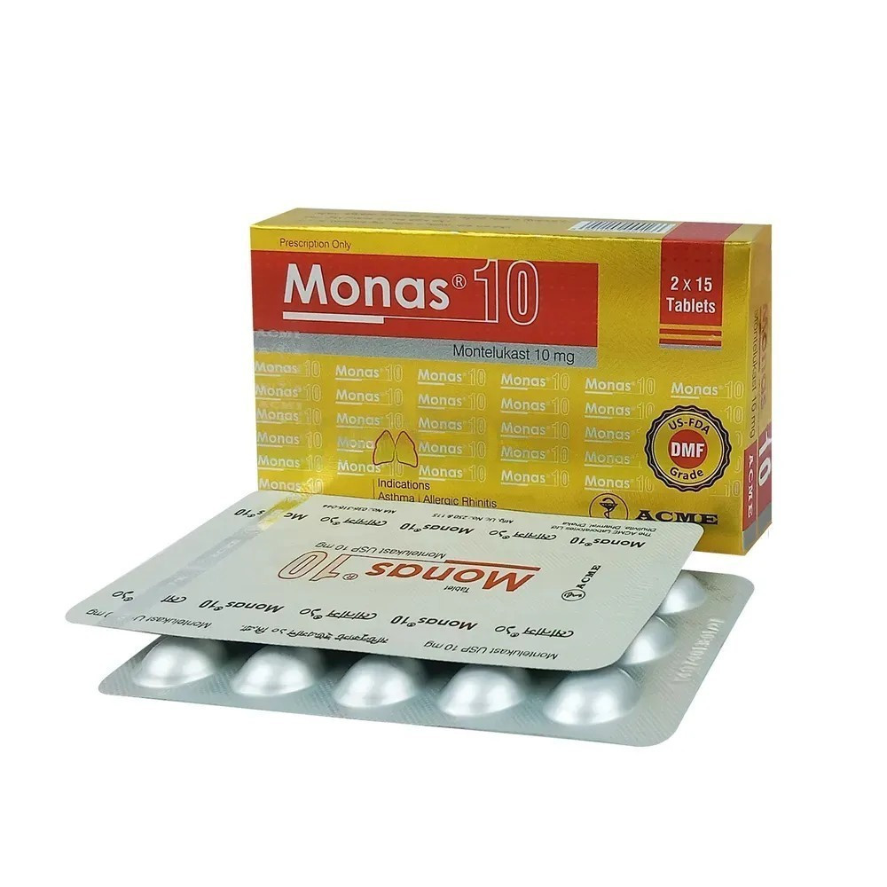 Pack Image: Monas 10 mg Tablet (2 x 15)