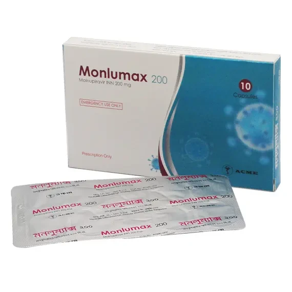 Pack Image: Monlumax 200 mg Capsule (1 x 10)
