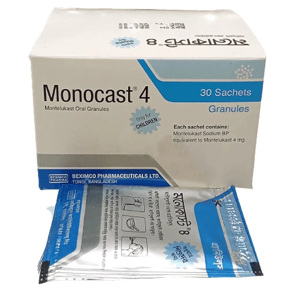 Pack Image: Monocast 4 mg Oral Granules (3.5 gm sachet)