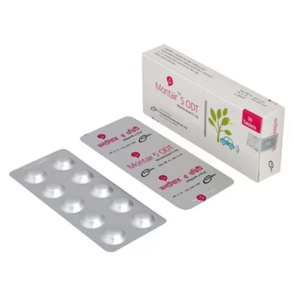 Pack Image: Montair ODT 5 mg Tablet (3 x 10)