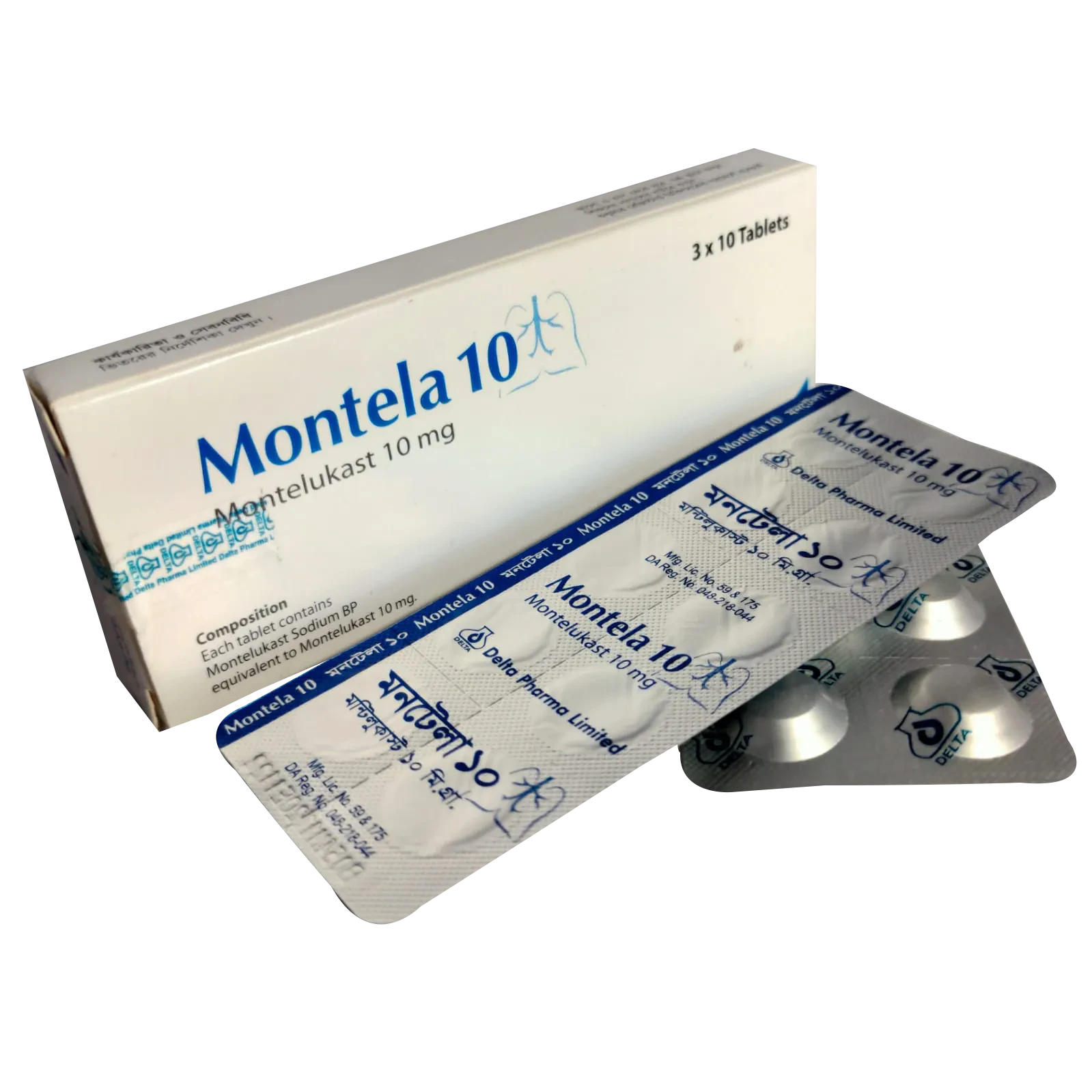 Pack Image: Montela 10 mg Tablet (3 x 10)