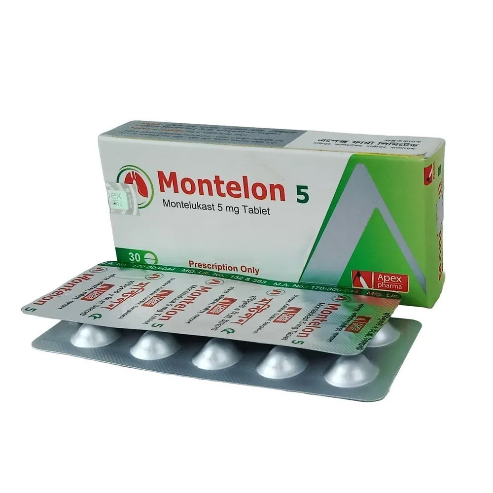Pack Image: Montelon 5 mg Tablet (3 x 10)