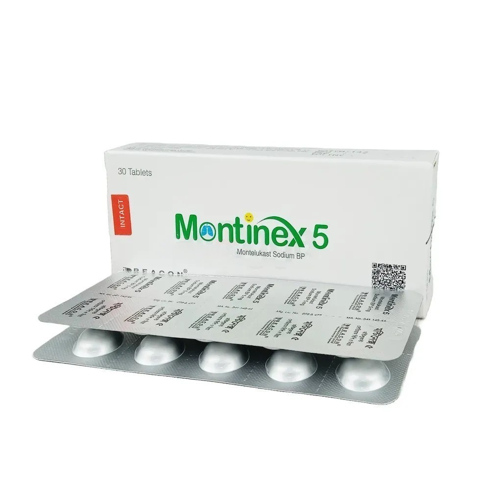 Pack Image: Montinex 5 mg Chewable Tablet (3 x 10)