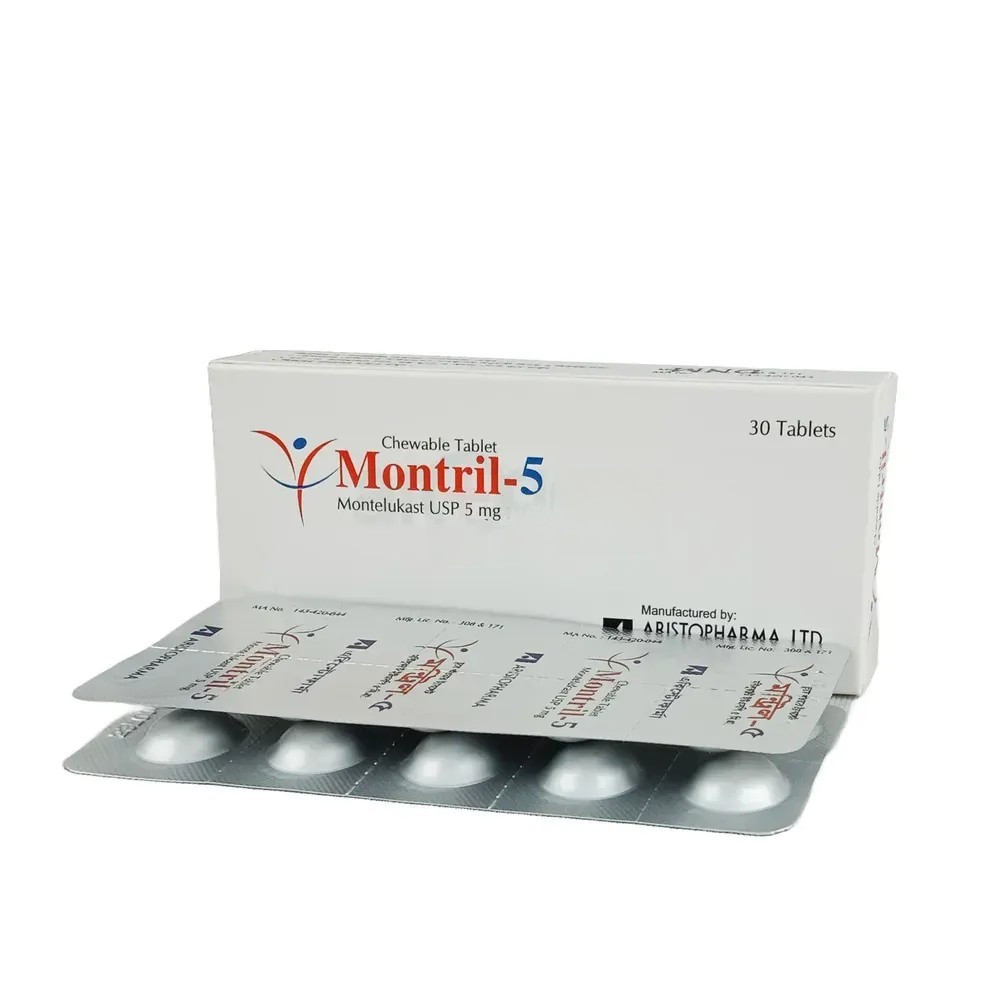 Pack Image: Montril 5 mg Chewable Tablet (3 x 10)