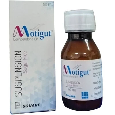 Pack Image: Motigut 5 mg Suspension (60 ml bottle)