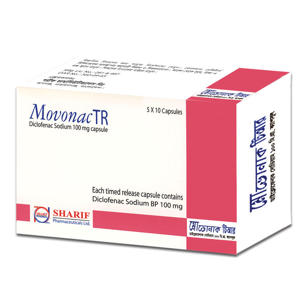 Pack Image: Movonac TR 100 mg Capsule (5 x 10)