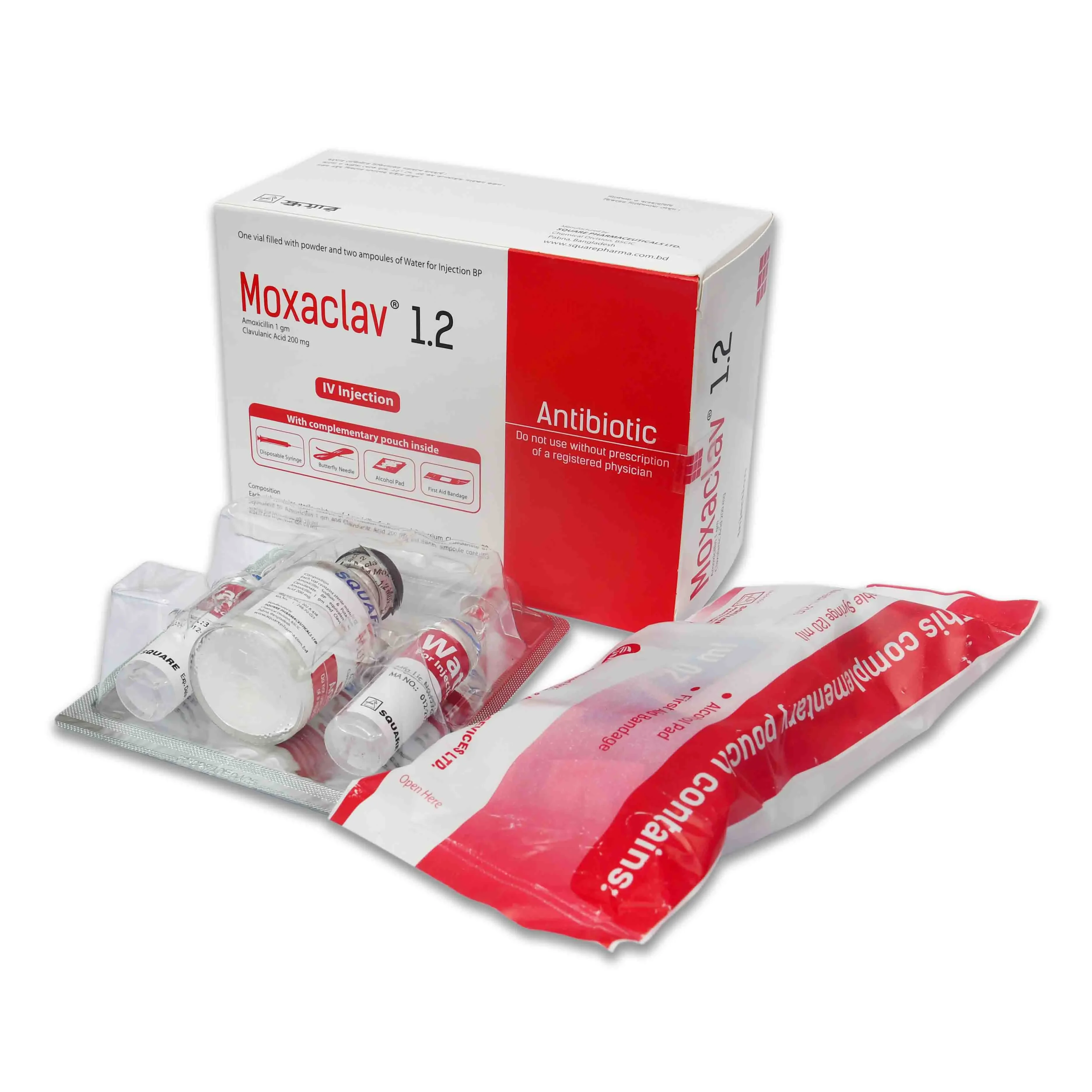 Pack Image: Moxaclav (1 gm Injection (1.2 gm vial)