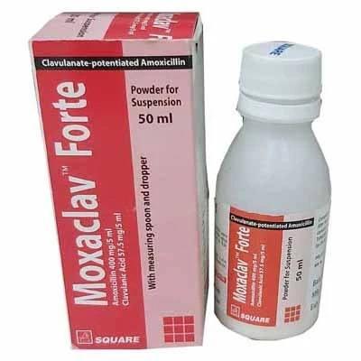 Pack Image: Moxaclav Forte (400 mg Suspension (50 ml bottle)