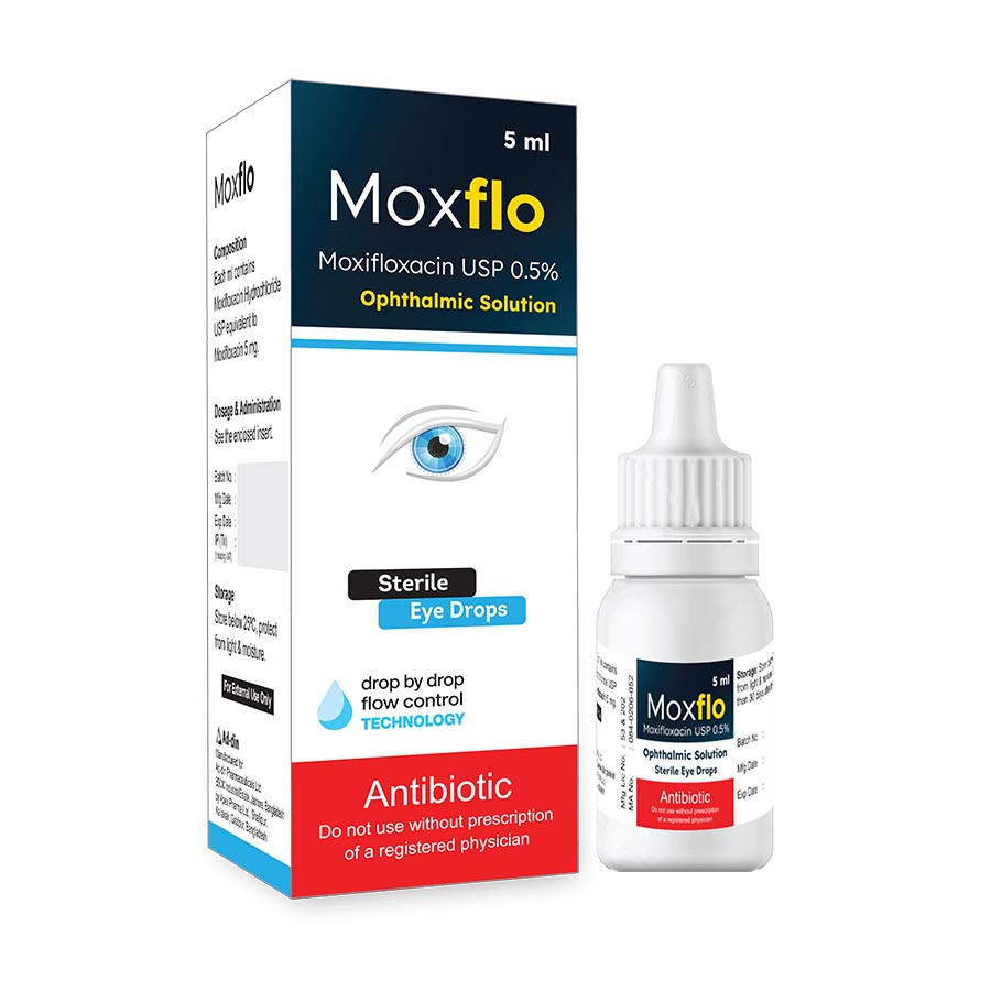 Pack Image: Moxflo 0.5% Eye Drop (5 ml drop)