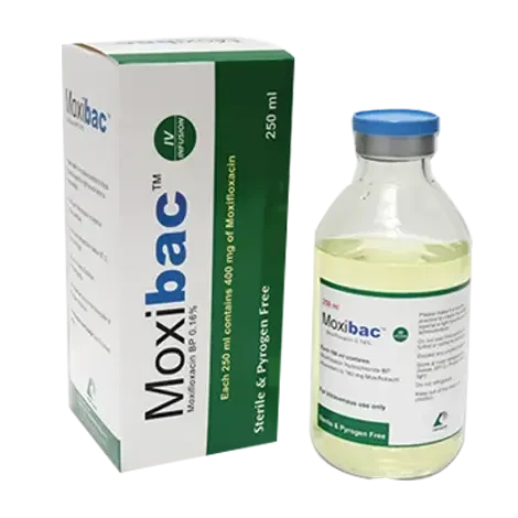 Pack Image: Moxibac 400 mg Injection (250 ml bottle)