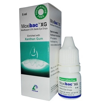Pack Image: Moxibac XG 0.5% 0.4% Eye Drop (5 ml drop)