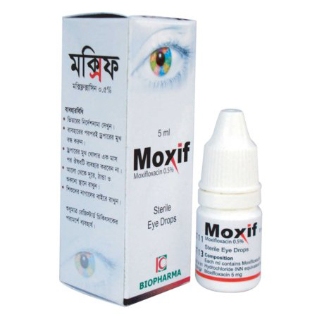 Pack Image: Moxif 0.5% Eye Drop (5 ml drop)