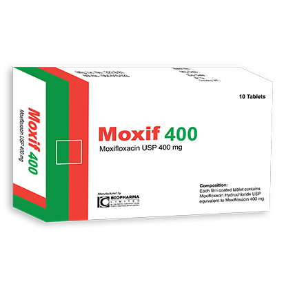 Pack Image: Moxif 400 mg Tablet (2 x 5)