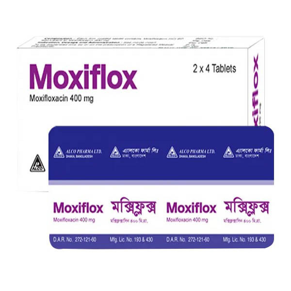 Pack Image: Moxiflox 400 mg Tablet (3 x 4)