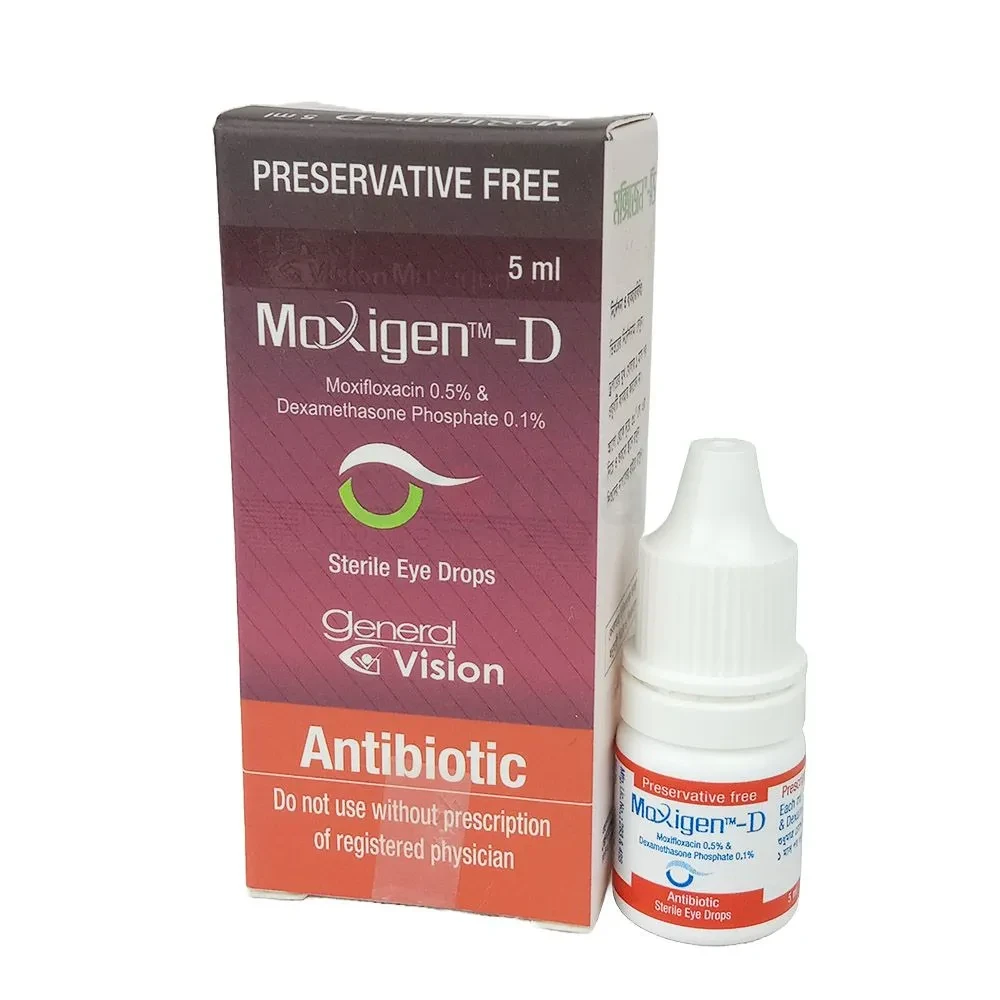 Pack Image: Moxigen D 0.5% 0.1% Eye Drop (5 ml drop)