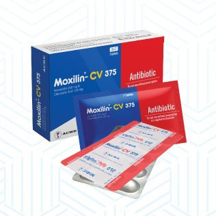 Pack Image: Moxilin-CV 250 mg Tablet (3 x 7)
