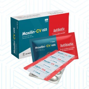 Pack Image: Moxilin-CV 500 mg Tablet (3 x 7)