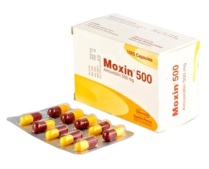 Pack Image: Moxin 500 mg Capsule (5 x 10)