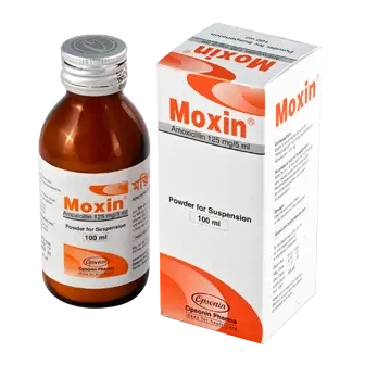 Pack Image: Moxin 125 mg Suspension (100 ml bottle)