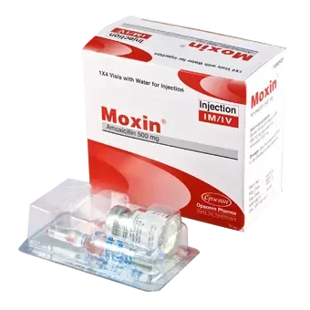 Pack Image: Moxin 500 mg Injection (500 mg vial)