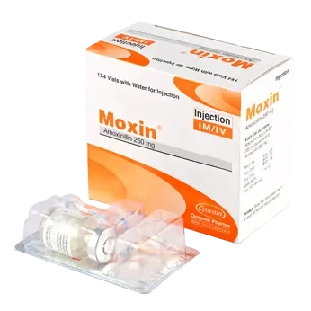 Pack Image: Moxin 250 mg Injection (250 mg vial)