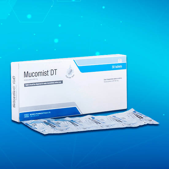 Pack Image: Mucomist DT 600 mg Tablet (3 x 10)
