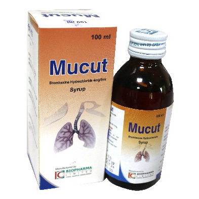 Pack Image: Mucut 4 mg Syrup (100 ml bottle)