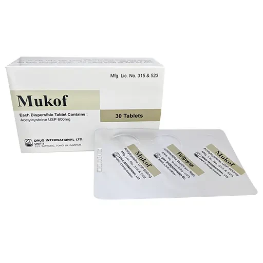 Pack Image: Mukof 600 mg Tablet (5 x 6)