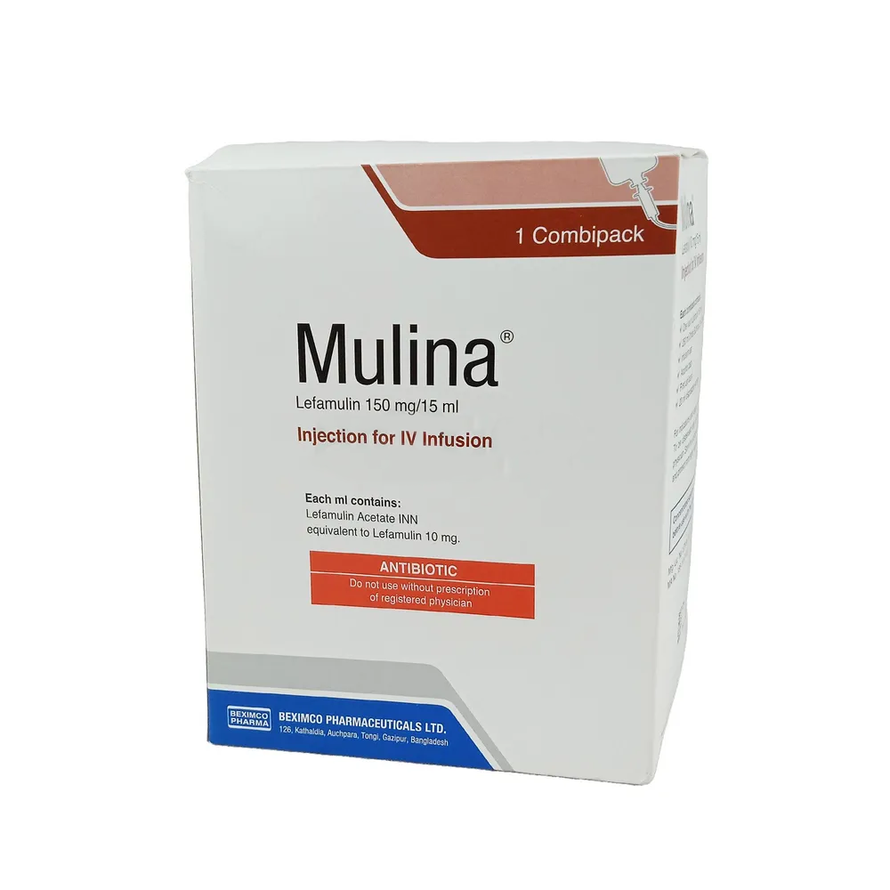 Pack Image: Mulina 150 mg Injection (150 mg vial)