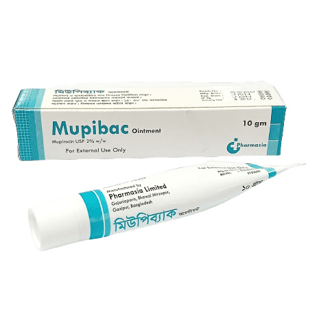 Pack Image: Mupibac 2% w Ointment (10 gm tube)