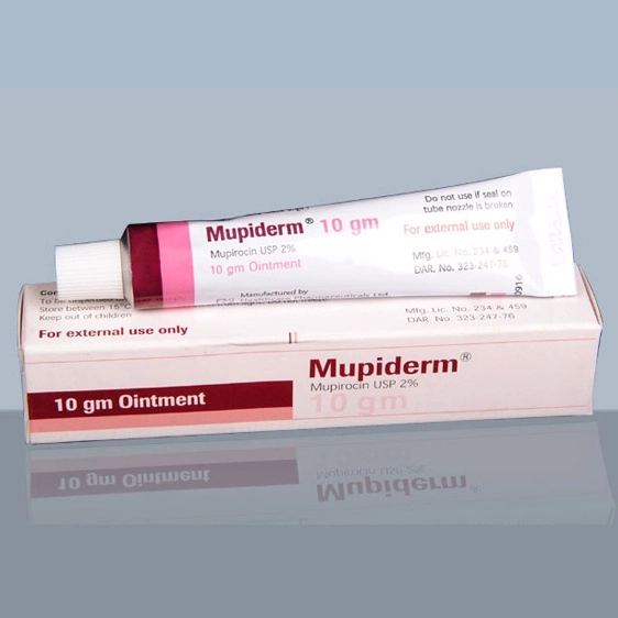 Pack Image: Mupiderm 2% w Ointment (10 gm tube)