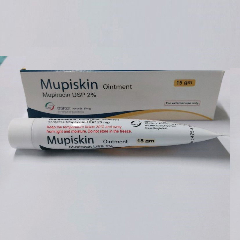 Pack Image: Mupiskin 2% w Ointment (15 gm tube)