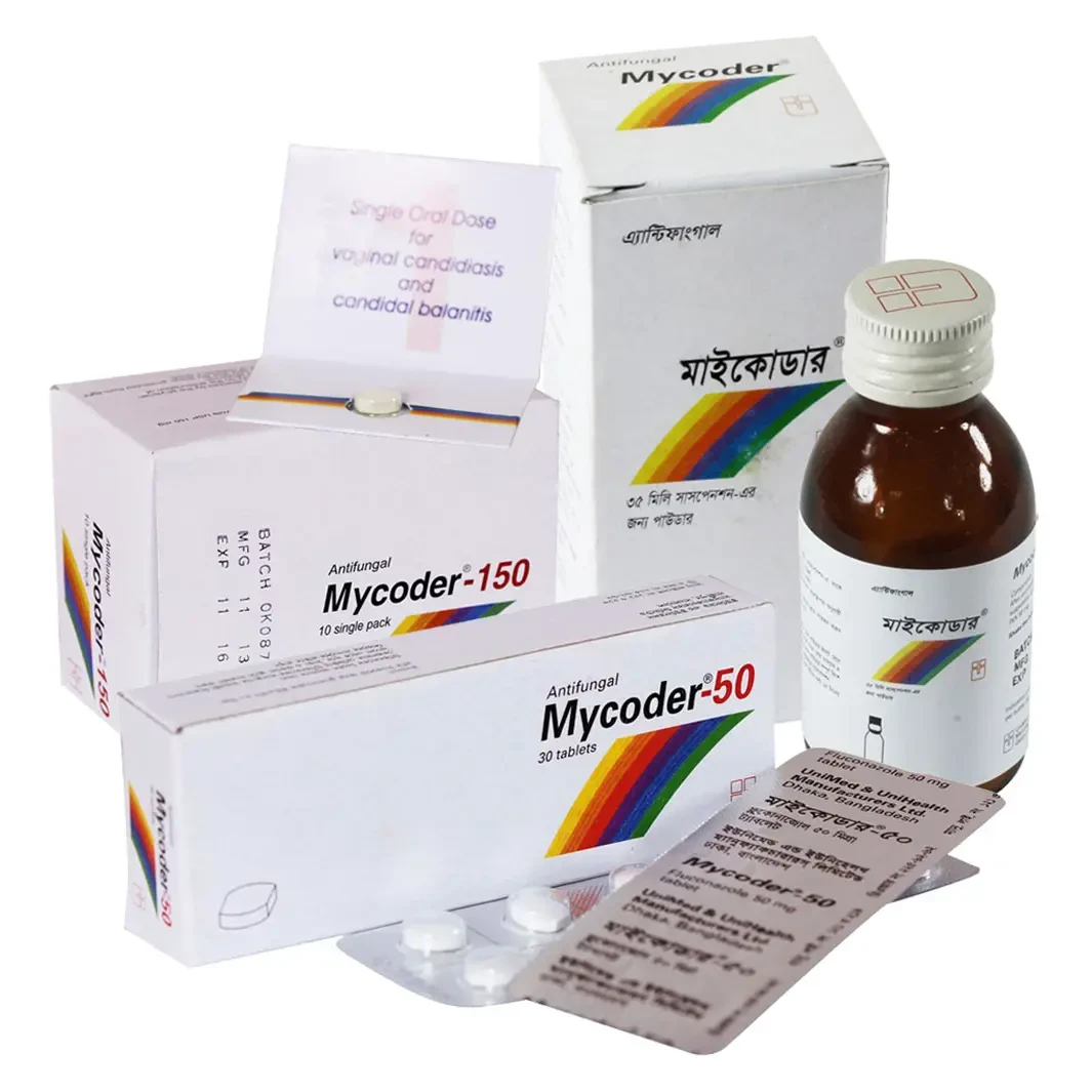 Pack Image: Mycoder 150 mg Tablet (1 x 10)
