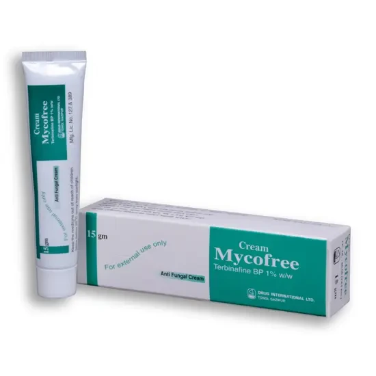 Pack Image: Mycofree 1% Cream (15 gm tube)