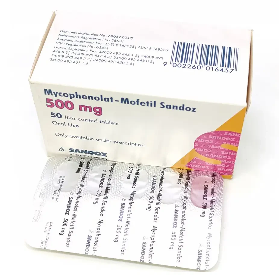 Pack Image: Mycophenolate-Mofetil 500 mg Tablet (5 x 10)