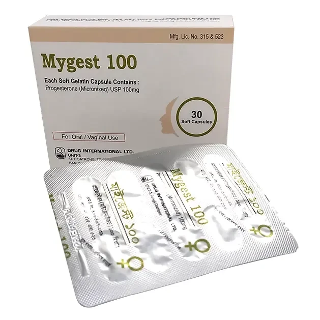 Pack Image: Mygest 100 mg Capsule (3 x 10)