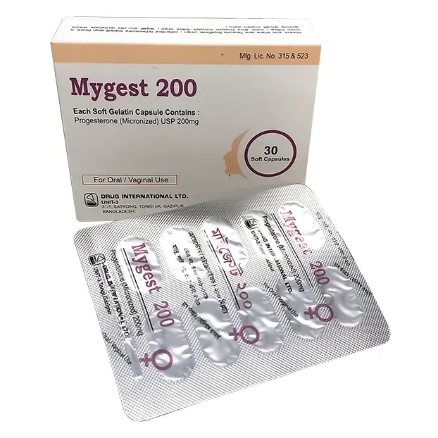 Pack Image: Mygest 200 mg Capsule (3 x 10)