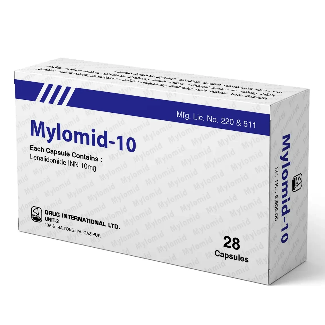 Pack Image: Mylomid 10 mg Capsule (4 x 7)