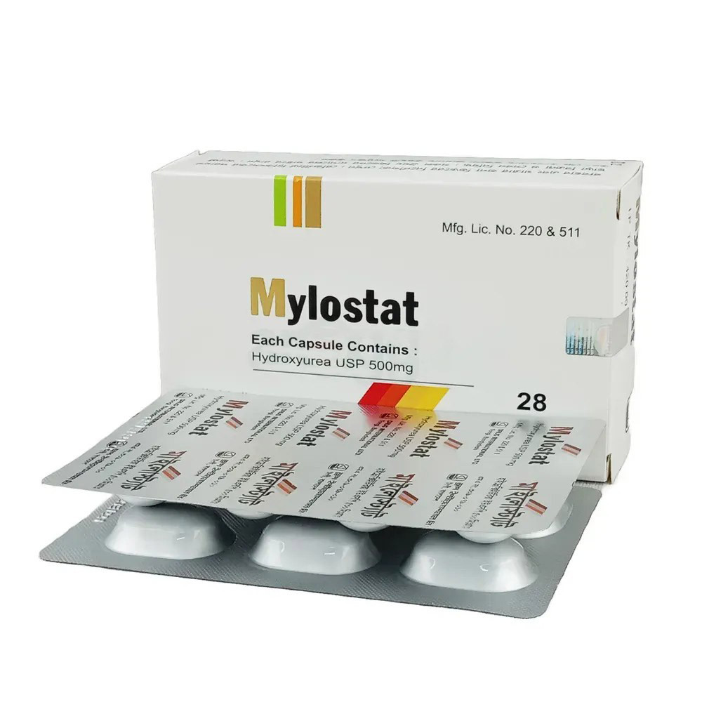 Pack Image: Mylostat 500 mg Capsule (4 x 7)