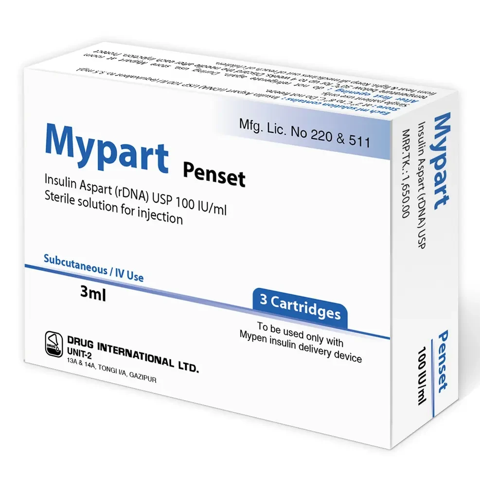 Pack Image: Mypart 100 IU Injection (3 ml PenSet)