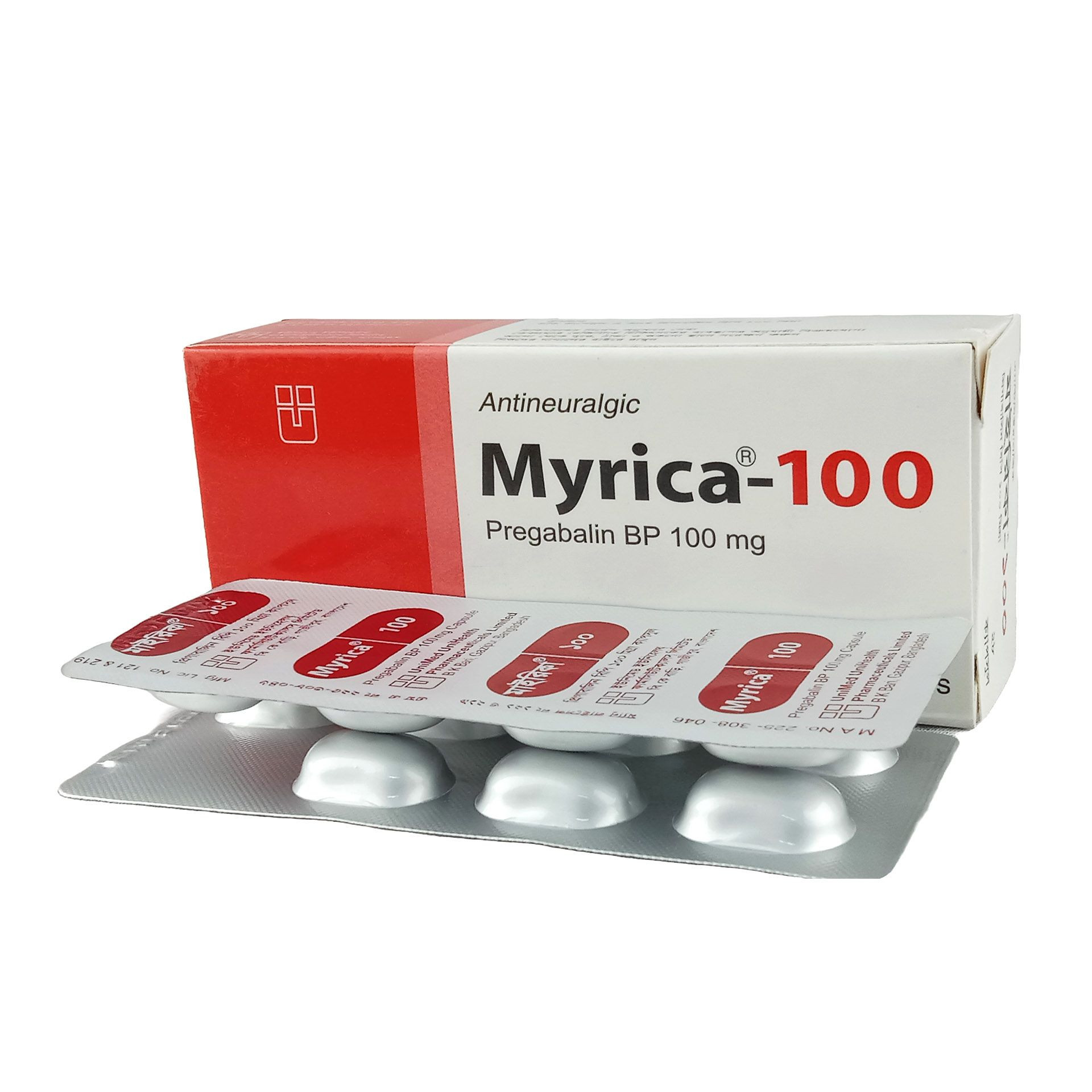Pack Image: Myrica 100 mg Capsule (4 x 7)