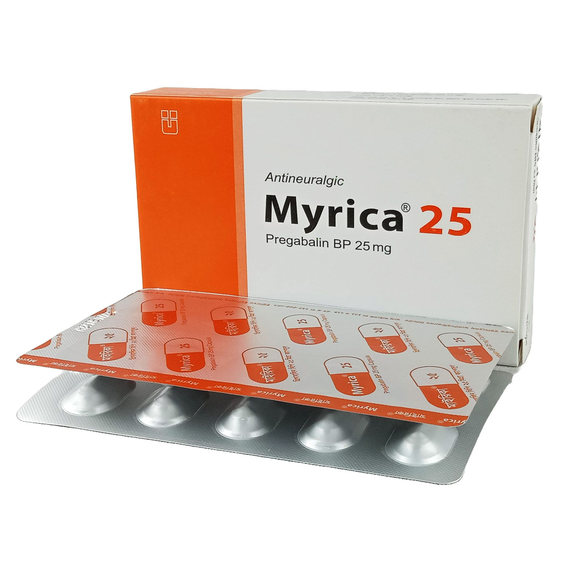 Pack Image: Myrica 25 mg Capsule (3 x 10)